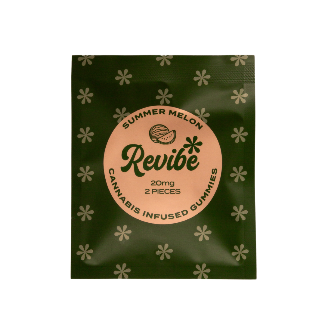 Photograph of Product: Revibe - Summer Melon THC Gummies (2 pack) - 20mg