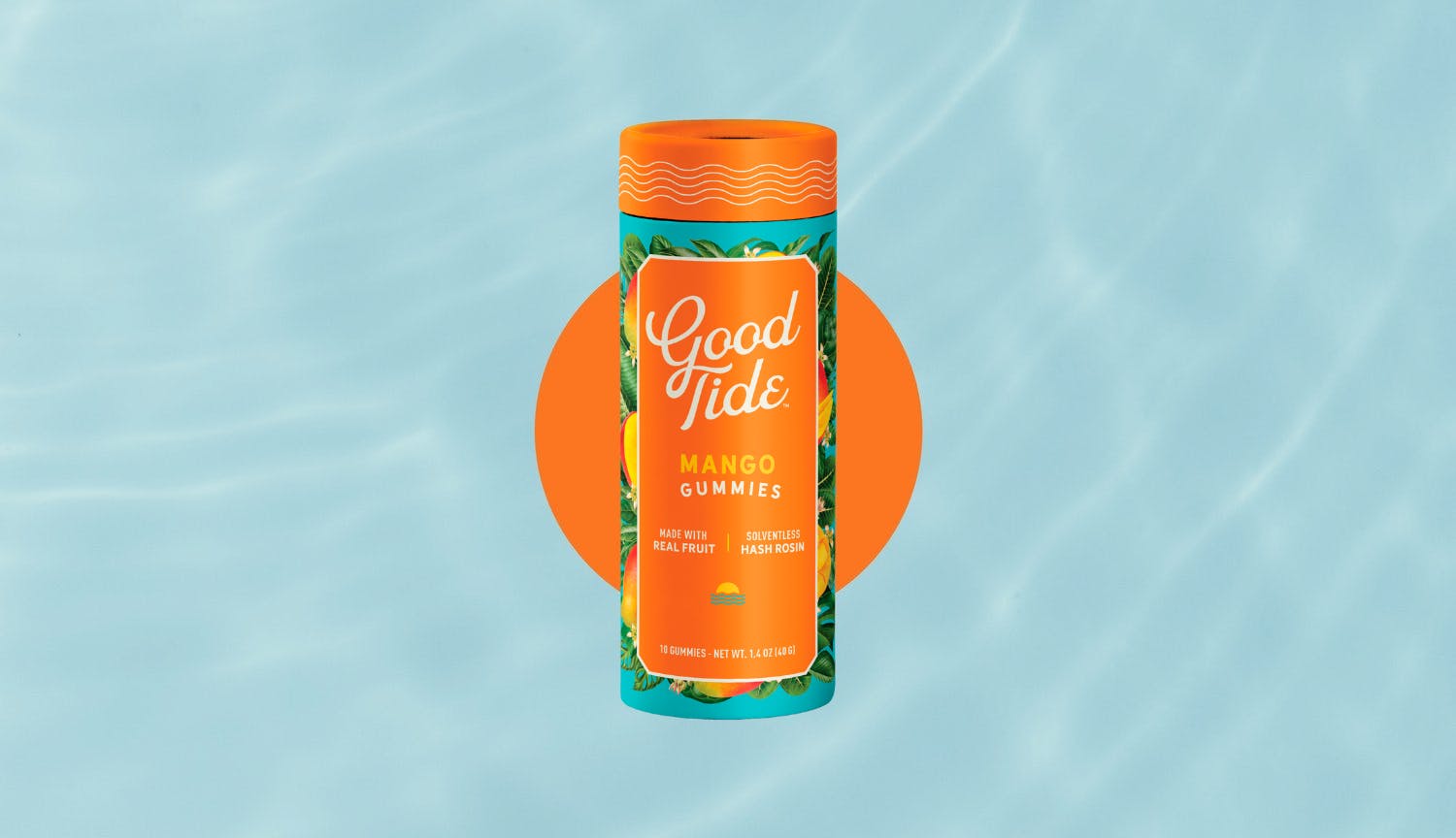 Photograph of product: Good Tide Mango High Dose Rosin Gummies - 10 Pack
