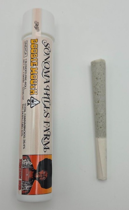 Photograph of product: SONOMA HILLS FARM DOOBIE MOUTH PREROLL INDICA 1G