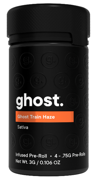 Photograph of product: Ghost | Ghost Train Haze | Infused Preroll 4pk