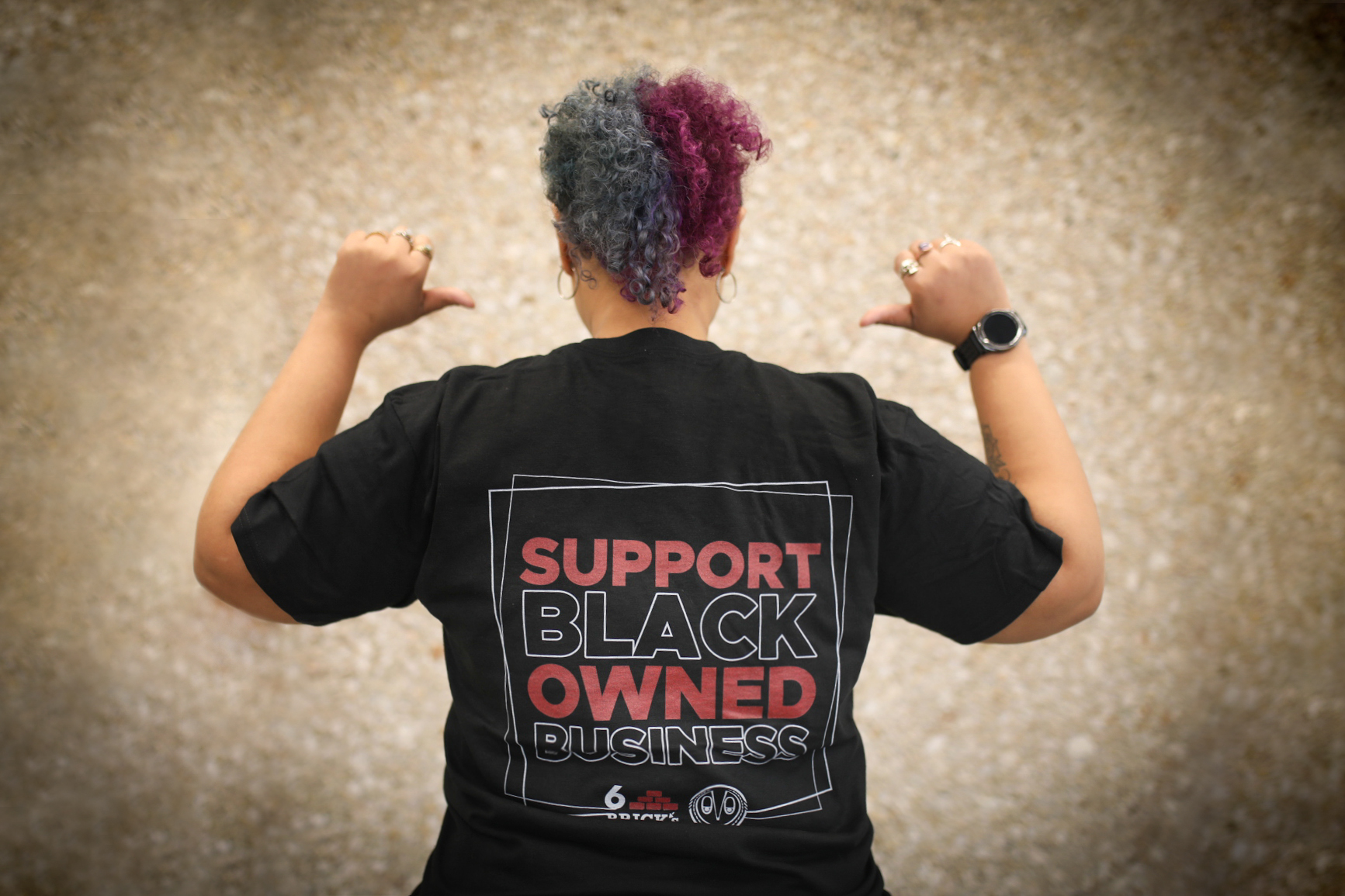 Photograph of product: Support Black Owned Businesses T-Shirt (S)
