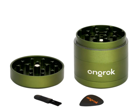 Photograph of product: Accessories - Ongrok - 4 Piece EZ Open Grinder 55mm - Green