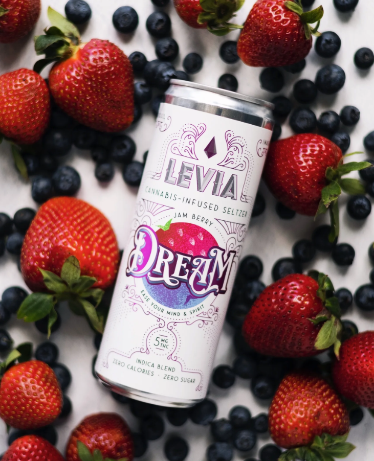 Photograph of product: Dream 5mg Seltzer Levia