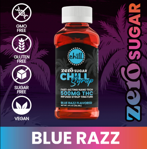 Photograph of product: Chill - Infused Syrup Sugar Free Blue Razz 200mg