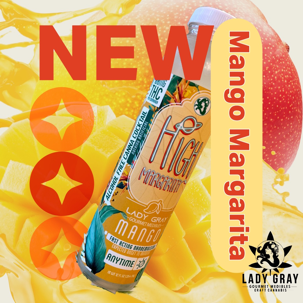 Photograph of product: Mango Margarita (100mg) by Lady Gray
