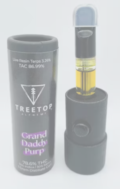 Photograph of product: Treetop Alchemy | Grand Daddy Purple | Distillate | Cartridge