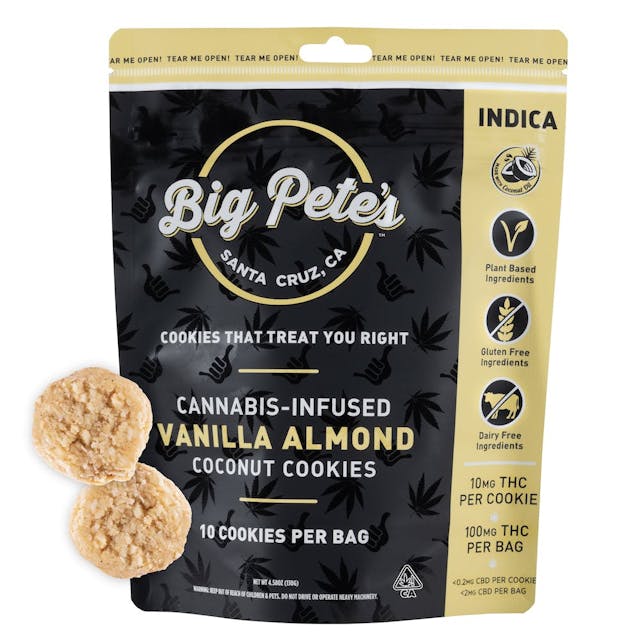 Photograph of product: Vegan Vanilla Almond Coconut | 100mg Cookies