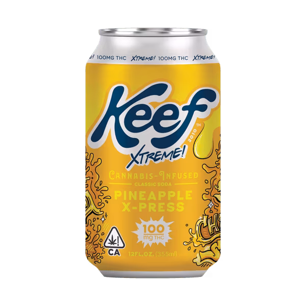 Photograph of product: 100mg Pineapple X-Press (Hybrid) Keef Xtreme Soda $17