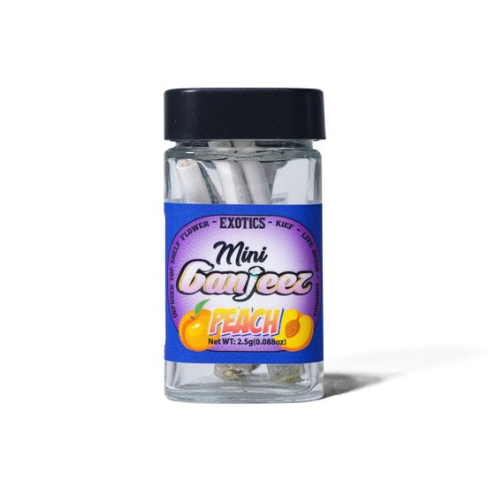 Photograph of product: D. Mini Ganjeez 5pk x .5g Multi Infused Pre Rolls - Peach (H) - 