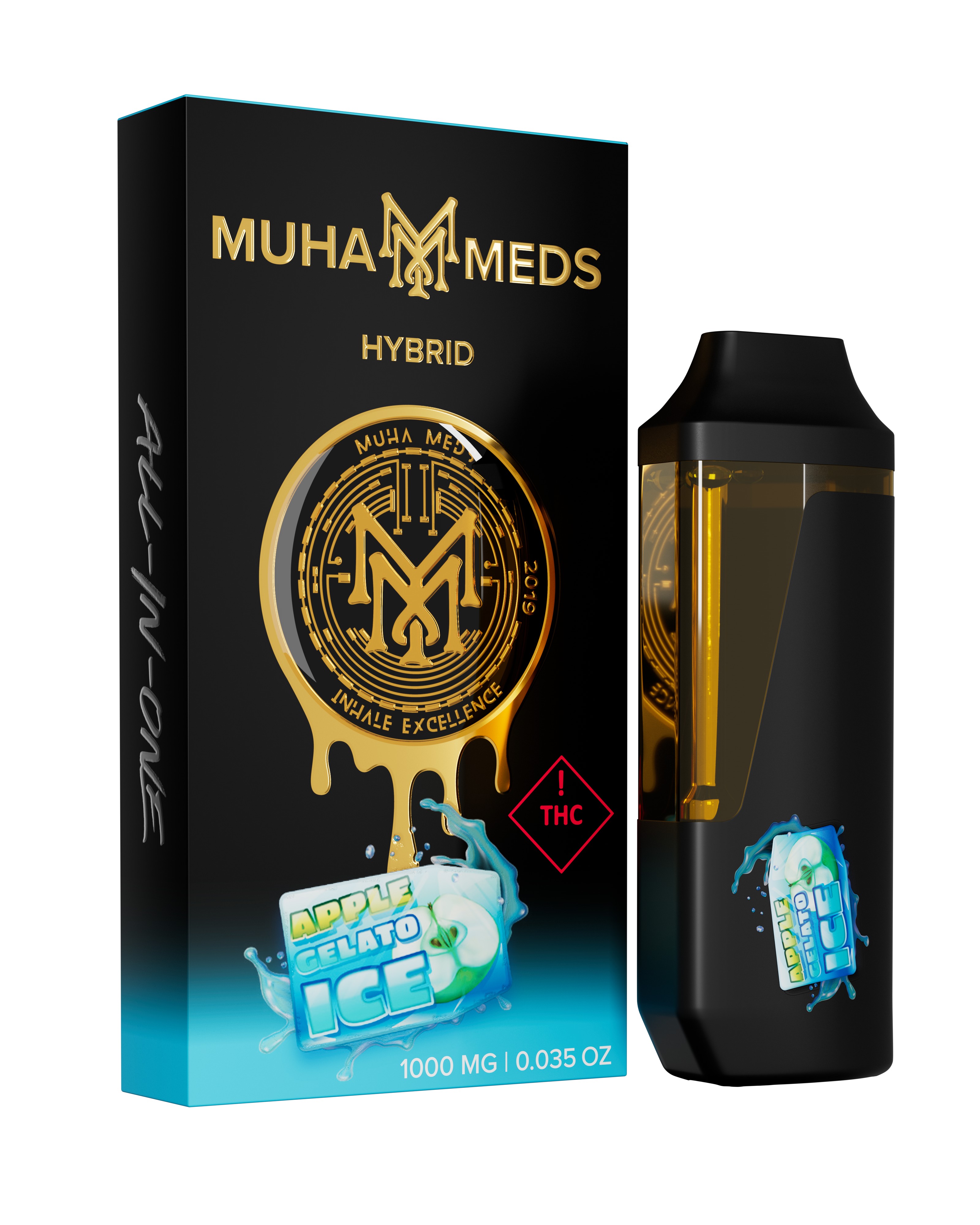 Photograph of product: Apple Gelato Ice Muha Meds Disposable