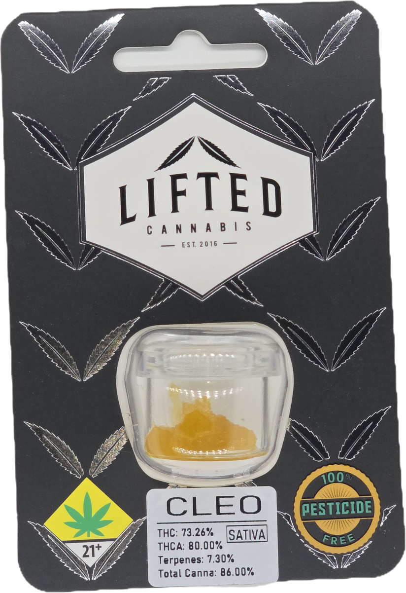 Photograph of product: Lifted CON Cleo Sugar Crystals Hydrocarbon Extract 1g