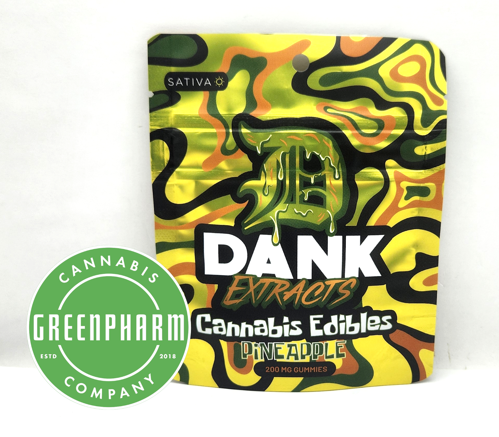 Photograph of product: Edible | Dank Extracts | Pineapple Gummies | 200mg