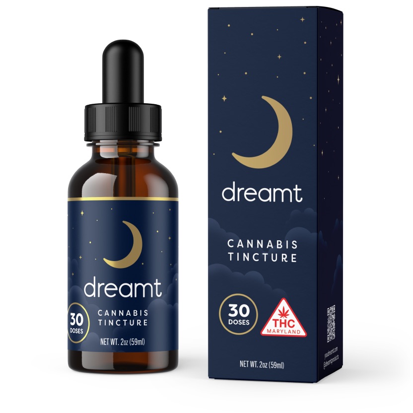 Photograph of product: Dreamt | Tincture | Sleep | 5 TH-oui : 2 CBD | 60ml/100mg