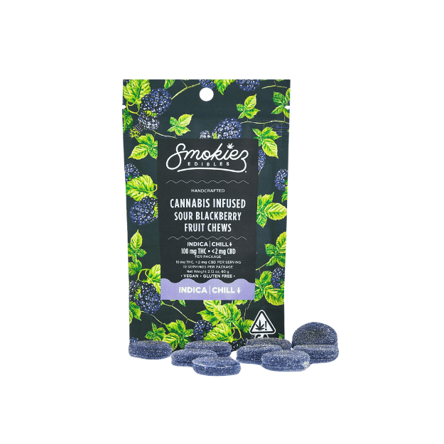 Photograph of product: SOUR BLACKBERRY FRUIT CHEWS