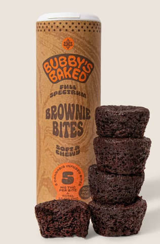 Photograph of product: Bubby's Baked Brownie (H) Bites 10mg 5pk