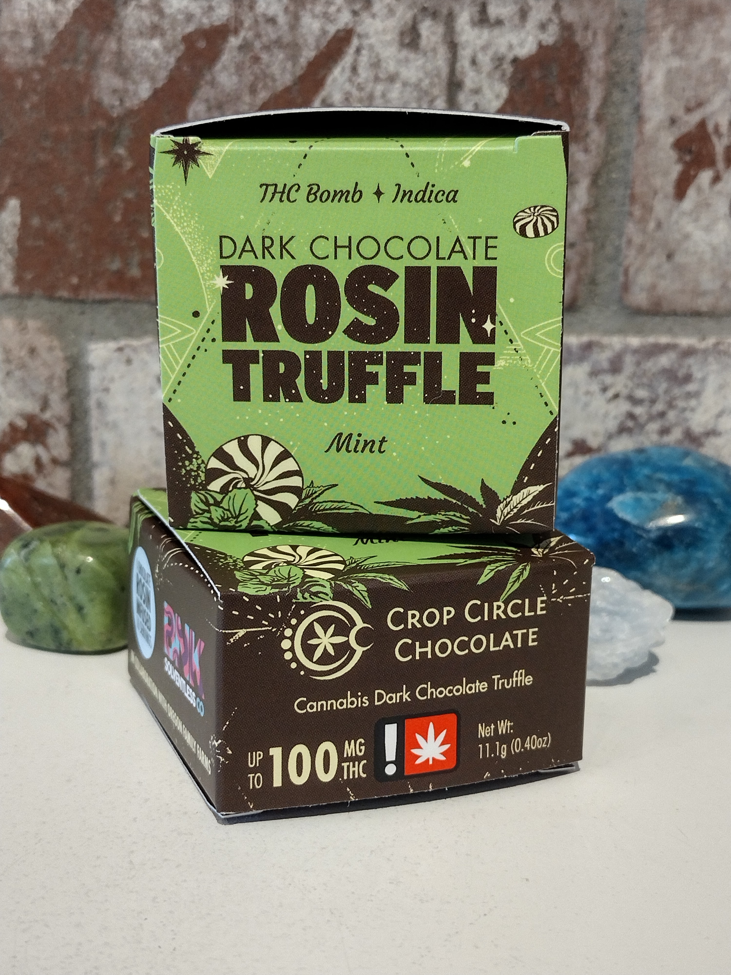 Photograph of product: Dark Chocolate Mint Rosin Truffle | TH-oui Bomb | 1pk