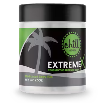 Photograph of product: Chill Medicated Extreme X 1:1 2000mg TH-oui/CBD Body Rub Rec