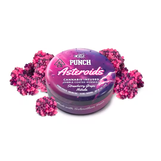 Photograph of product: STRAWBERRY GRAPE ASTEROIDS - 100 MG - 10 PACK