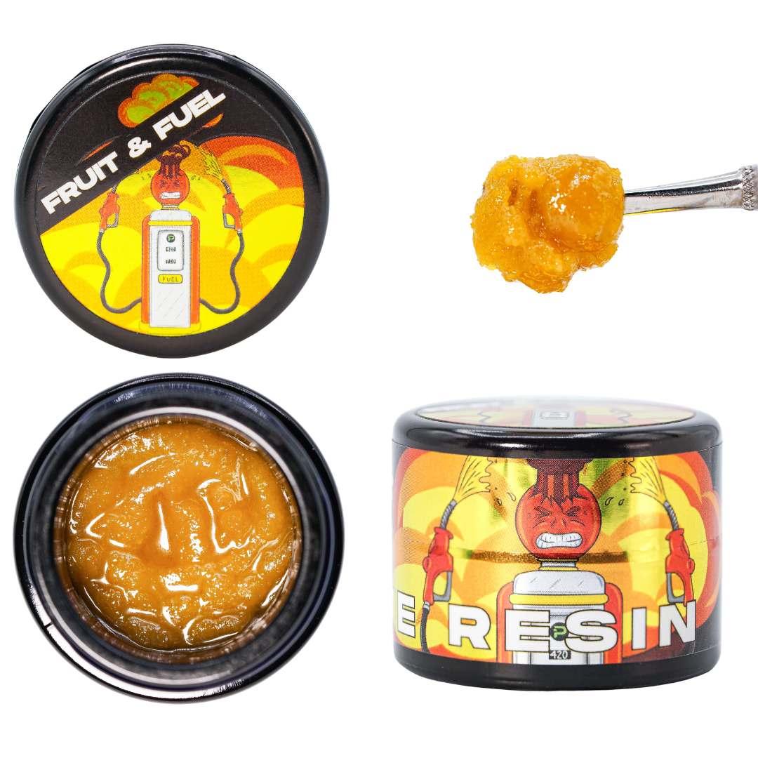 Photograph of product: Fruit & Fuel - Live Resin Baller Jar - Greasy Runtz (3.5g)