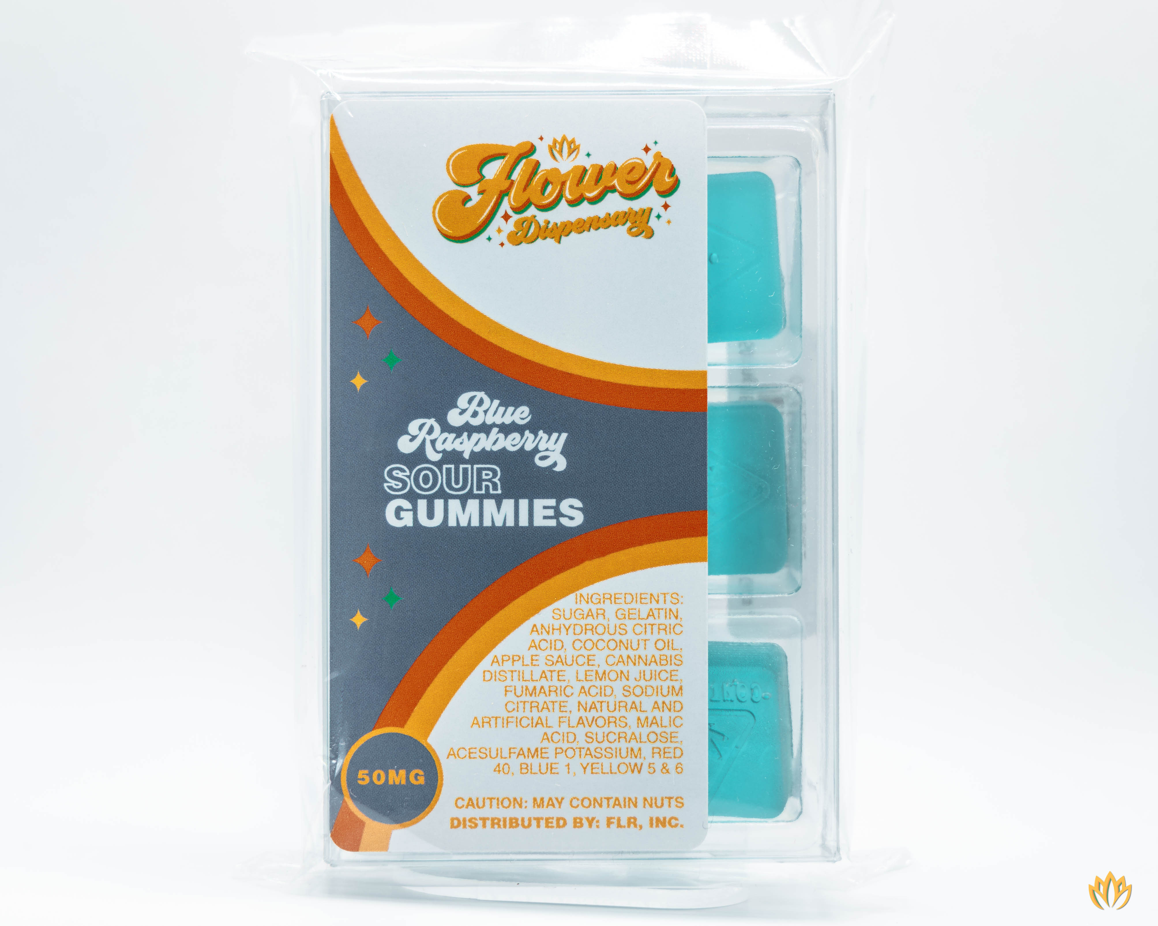 Photograph of product: Sour Gummies Blue Raspberry 50mg