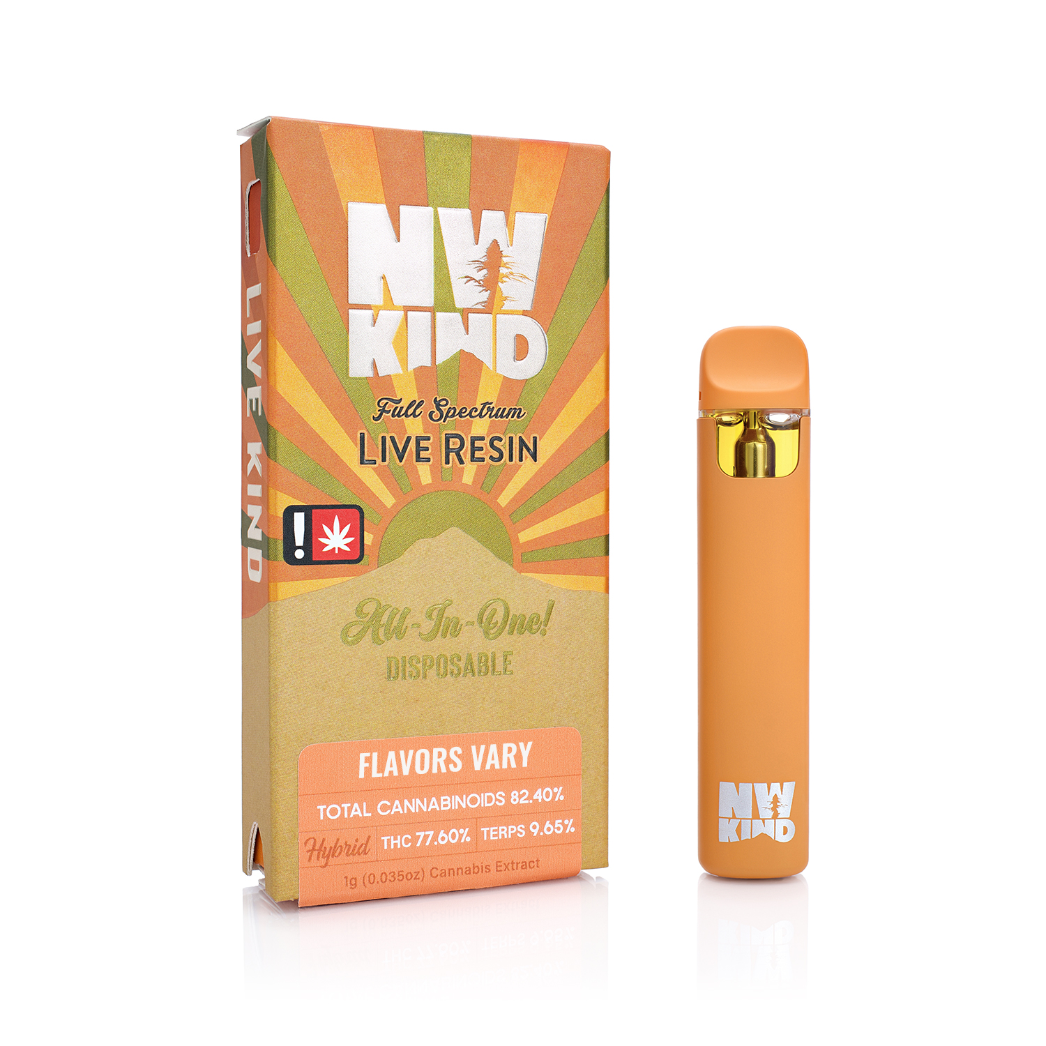 Photograph of product: AIO Bacio Gelato Live Resin BHO Disposable | 1g