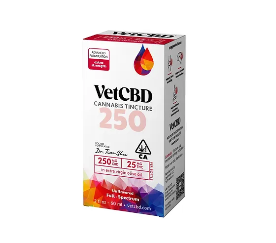 Photograph of product: VetCBD | 10:1 Extra Strength CBD:TH-oui 250mg/TH-oui 25mg Tincture