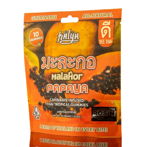 Photograph of product: Dee Thai x Kalya | Papaya Rosin Gummies | 100mg