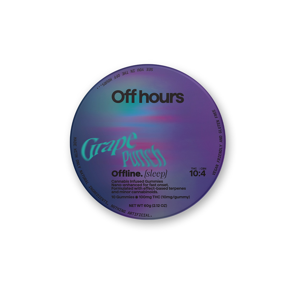 Photograph of product: Grape Punch- SLEEP- OFF HOURS -Gummies -10MG