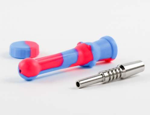 Photograph of product: Silicone Honey Straw w/Titanium Tip