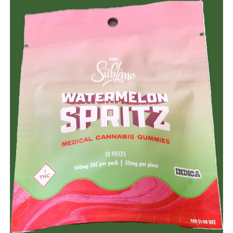 Photograph of product: Sublime - Watermelon Spritz Gummies (Med Only)