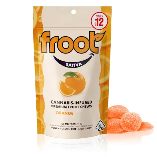 Photograph of product: Froot Orange Tangie gummies (VEGAN/GF) 100mg