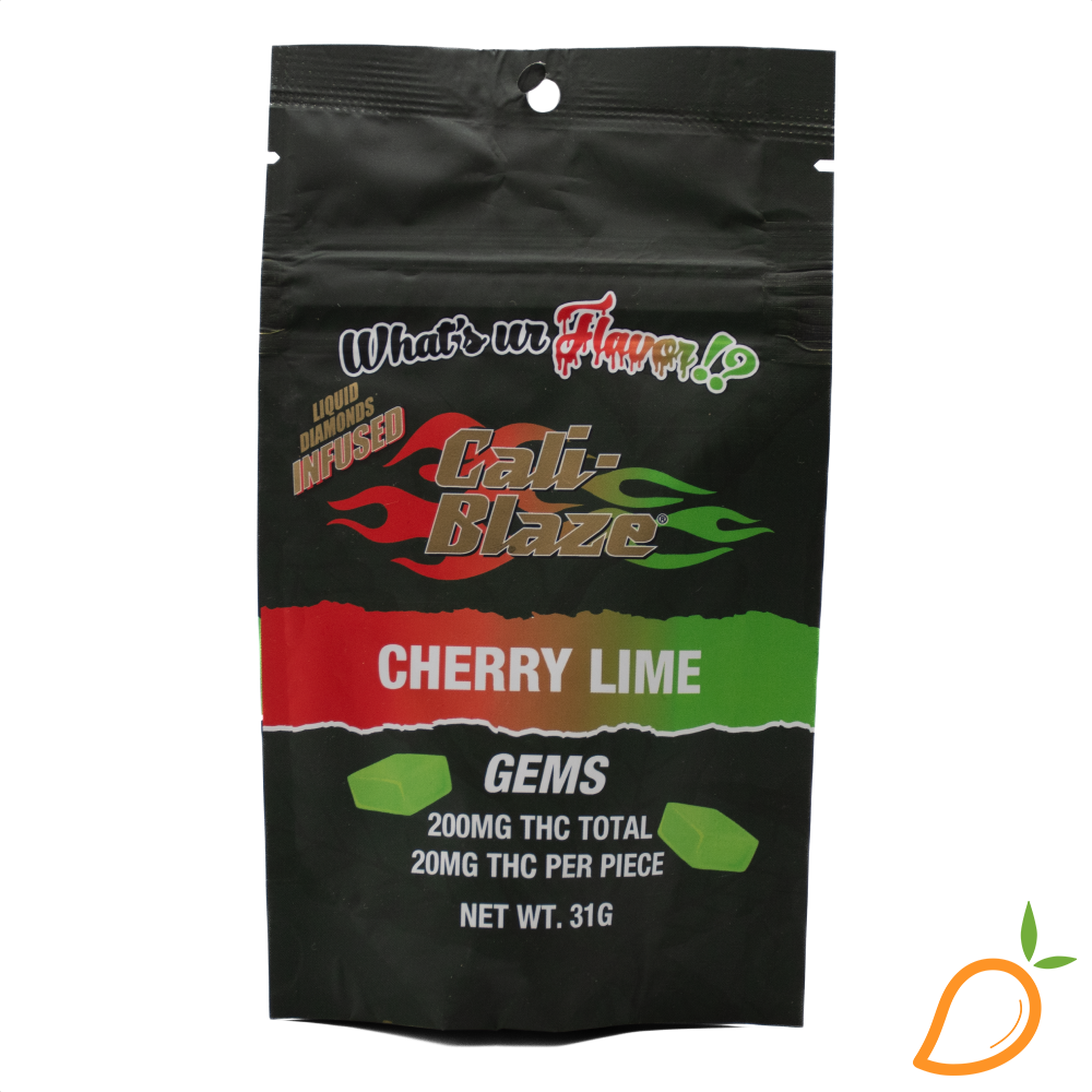 Photograph of product: 200mg Cherry Lime Gems Edible Cali Blaze