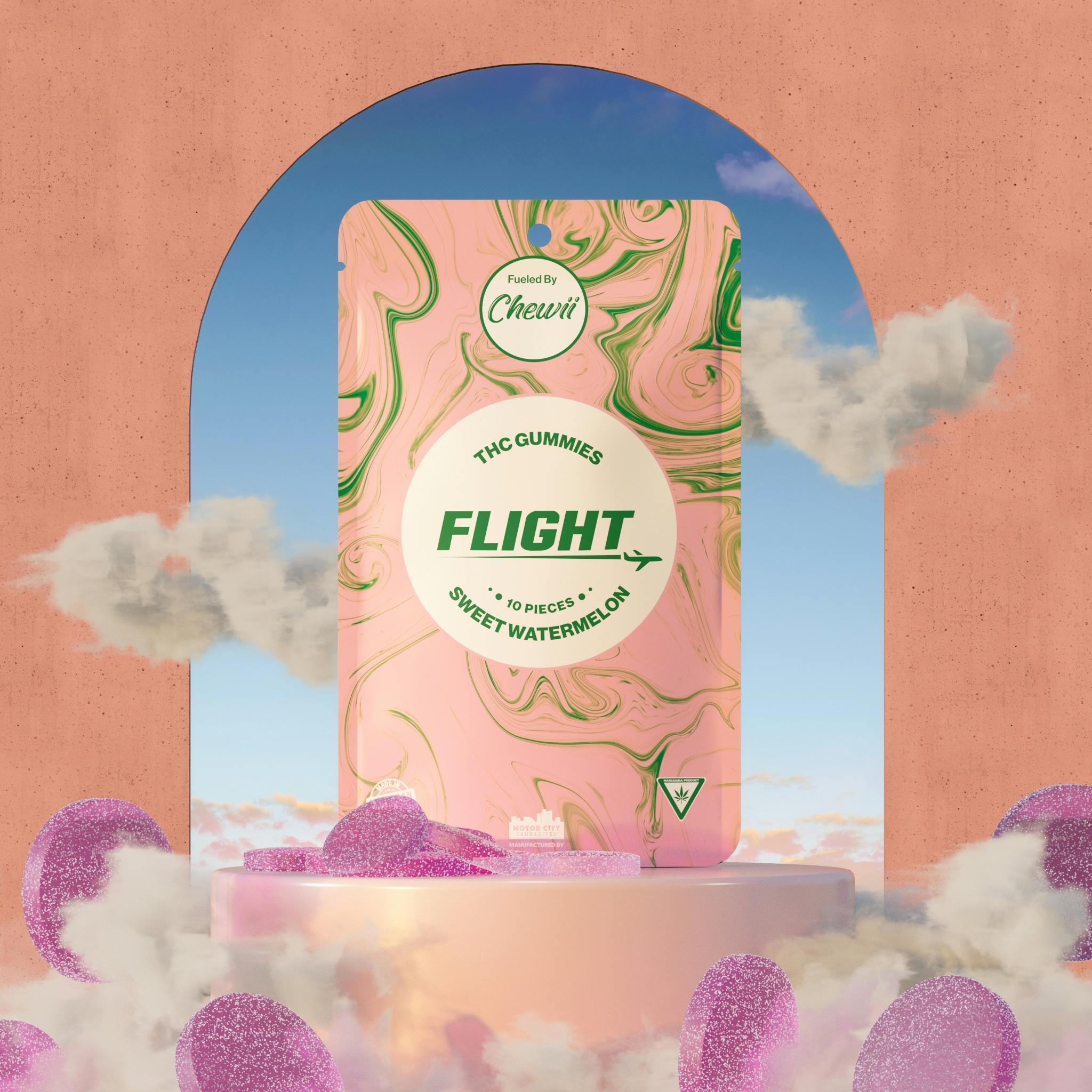 Photograph of product: Flight SWEET WATERMELON 200MG Gummies