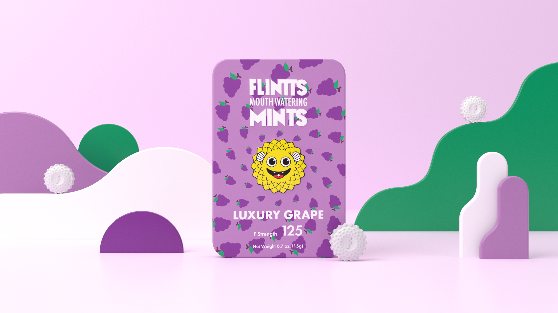 Photograph of product: Flintts Mints | Luxury Grape | F Strength 125