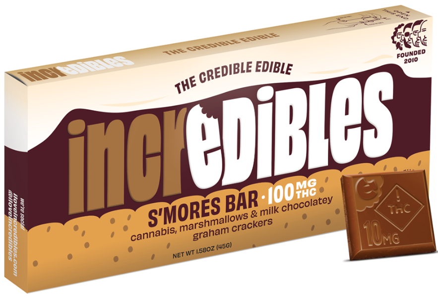Photograph of product: Incredibles - Chocolate Bar - S'mores - 100mg