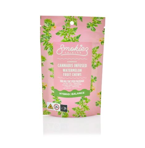 Photograph of product: Smokiez: Sweet Watermelon | Hybrid | 100mg | 10pk