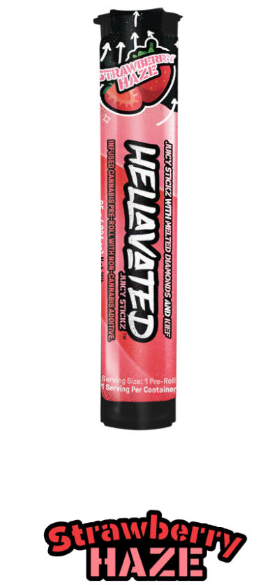 Photograph of product: Hellavated | STRAWBERRY HAZE Infused PreRoll Pack | 2.5g