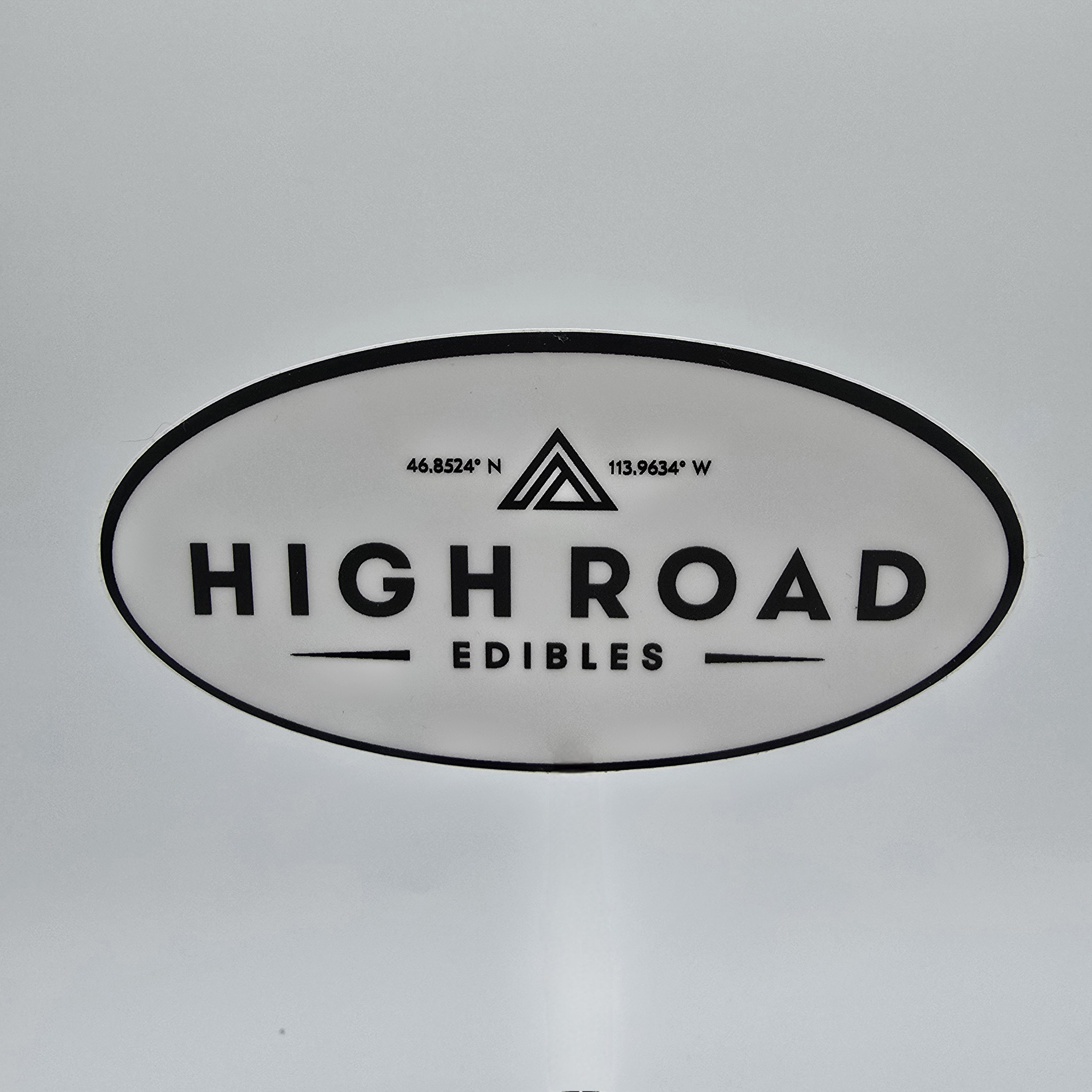 Photograph of product: High Road Edibles Oval Sticker