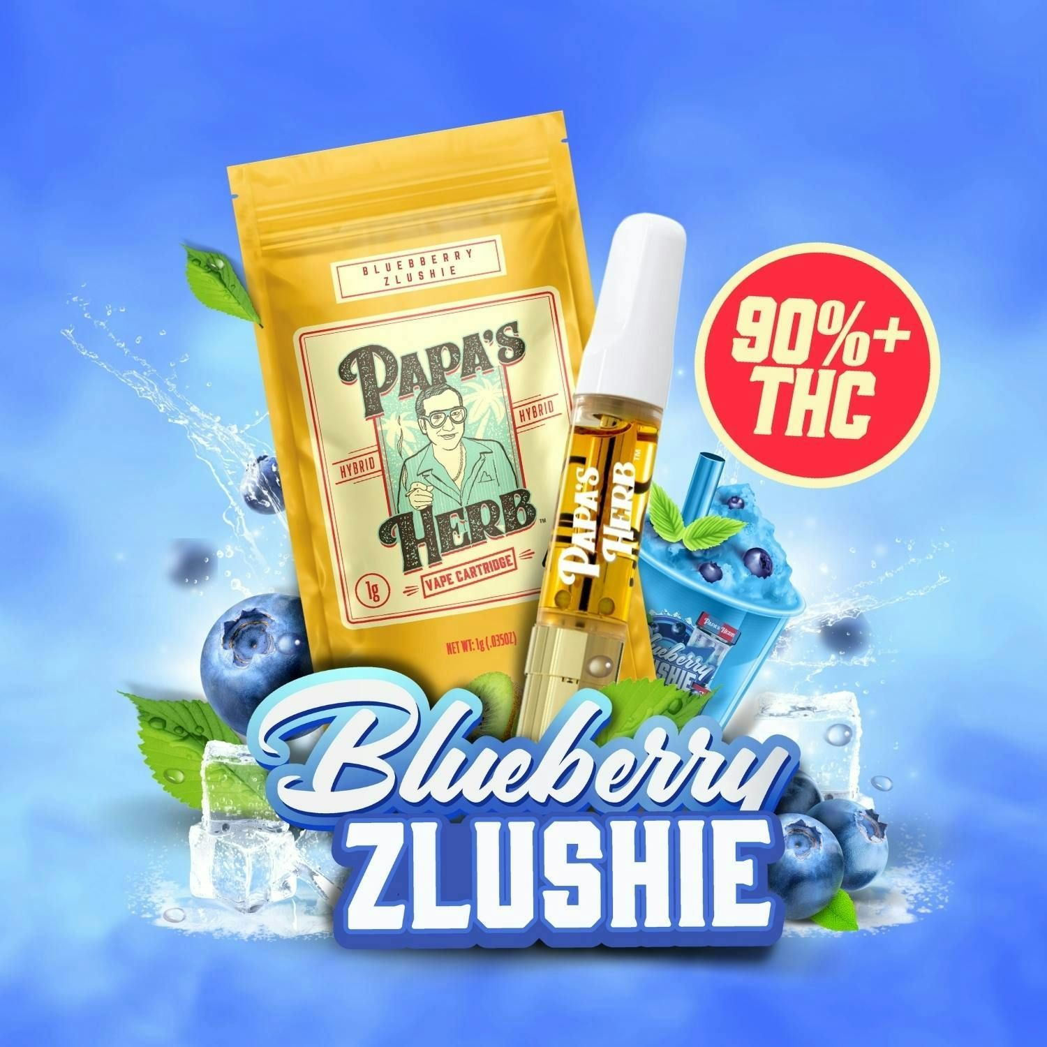 Photograph of product: PAPA'S HERB Blueberry Zlushie Cartridge - 1g