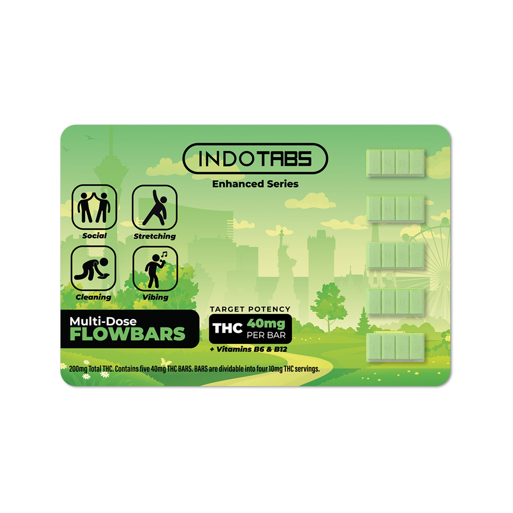 Photograph of product: INDOTABS FLOWBARS Tablets 40mg 5pk