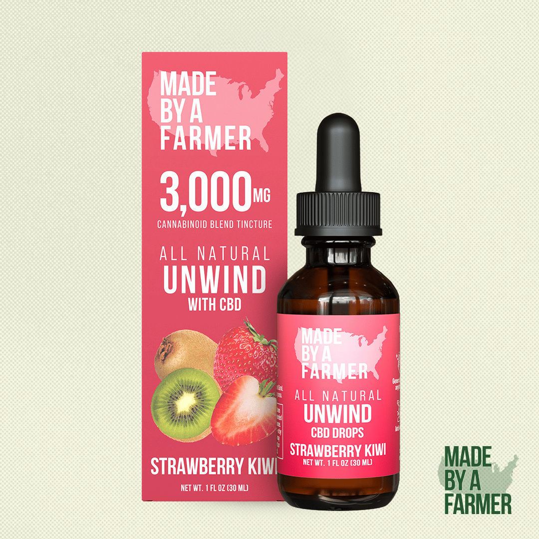 Photograph of product: Made By A Farmer - 3,000mg CBD Tincture - Strawberry Kiwi
