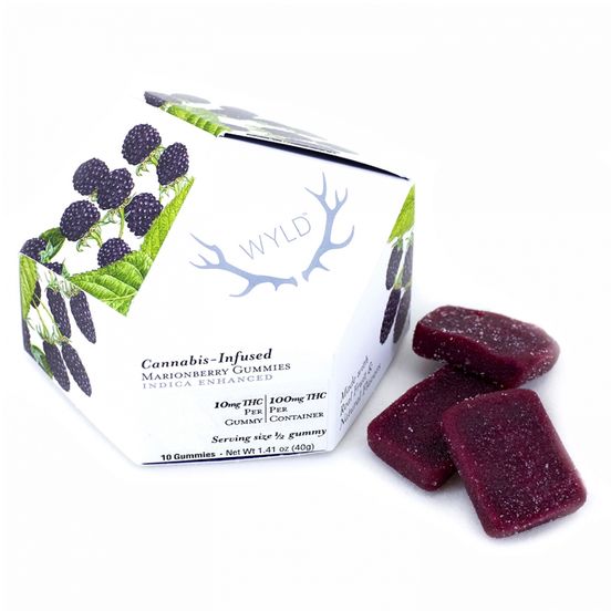 Photograph of product: Wyld - 100mg Gummies (Marionberry) - 