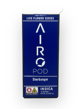 Photograph of product: Airo Vape Pod 1g- Sherbanger (Live Flower)