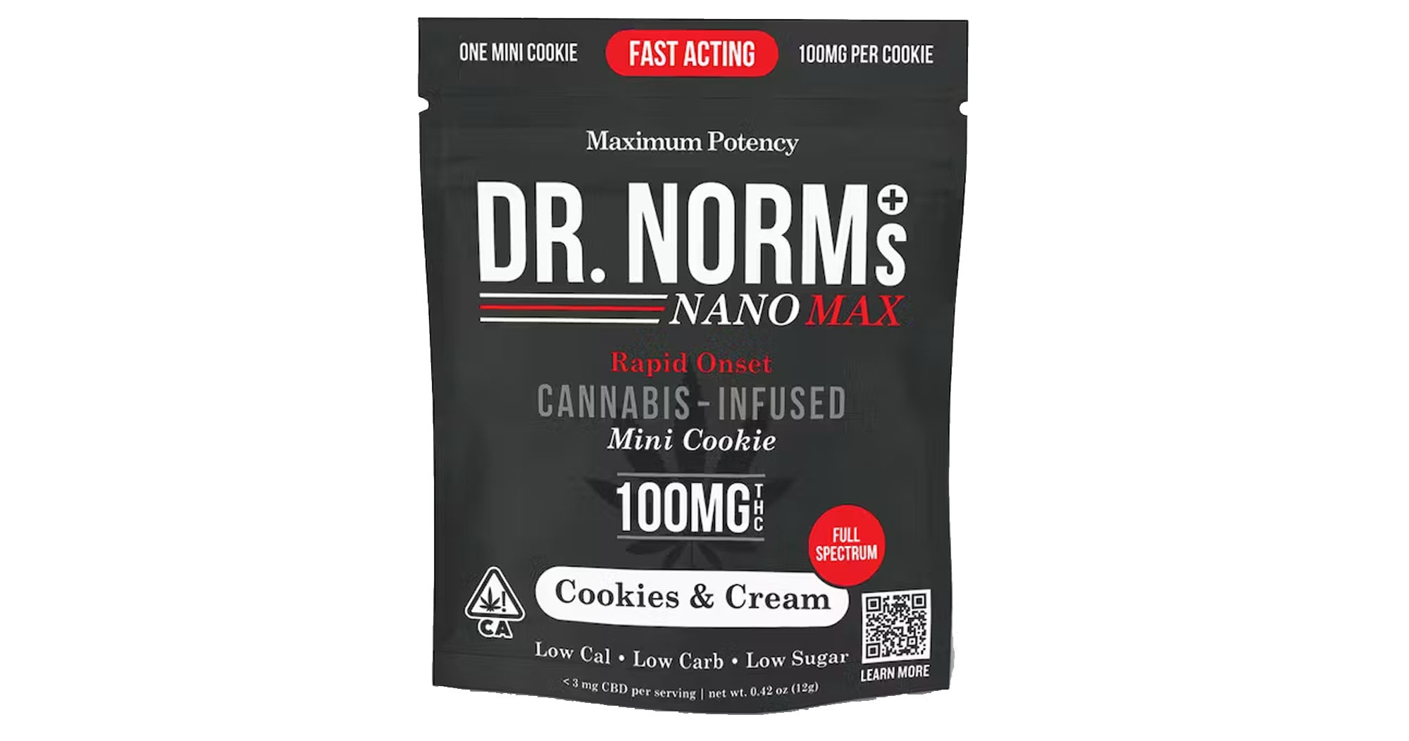 Photograph of product: DR. NORM'S - NANO - MINI COOKIES - COOKIES & CREAM