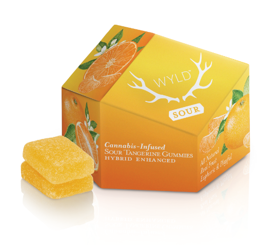 Photograph of product: SOUR TANGERINE 100MG GUMMIES