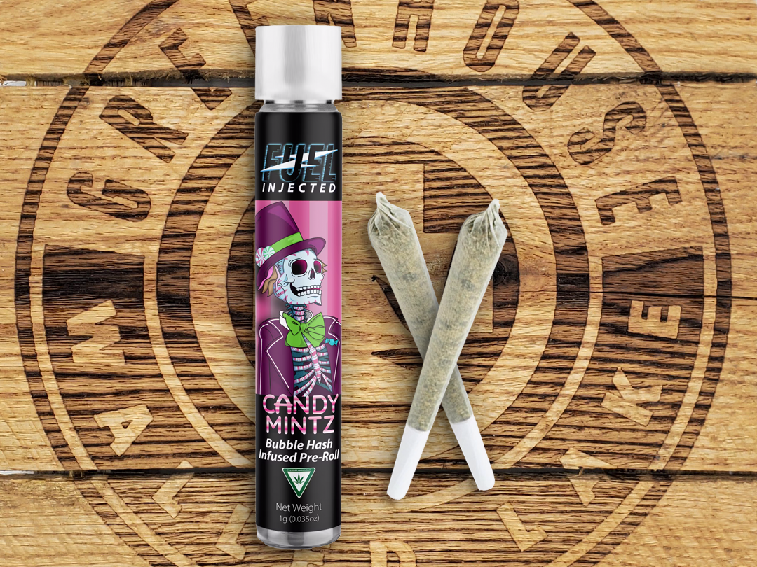 Photograph of product: Fuel Oui'd Co | Candy Mintz | 0.5g au chocolat Infused Pre Roll 2PK