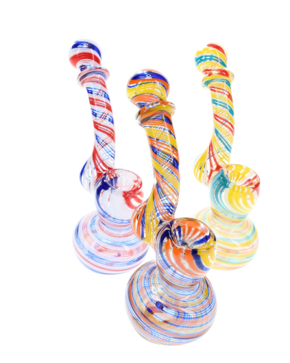 Photograph of product: b1476 clear multicolor swirl sherlock
