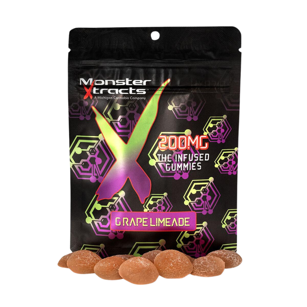 Photograph of product: Monster X | Grape Limeade Gummies | 10x20mg | 200mg