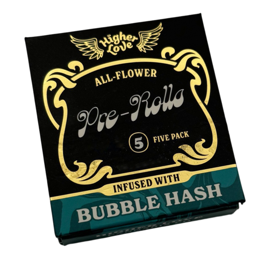 Photograph of product: Higher Love Super Zoldier Serum Bubble au chocolat Infused Pre-Roll 5-Pack | 5 x 0.5g