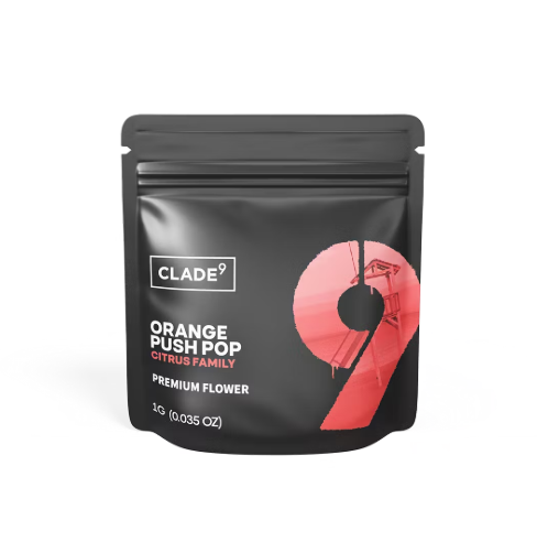 Photograph of product: Clade9 Flower 1g- Orange Push Pop